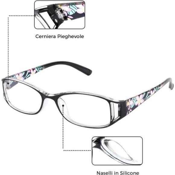 6 Pairs Reading Glasses X2.0 MAG Elegant Anti UV/Blue Light resin Matching Cases - Picture 3 of 7